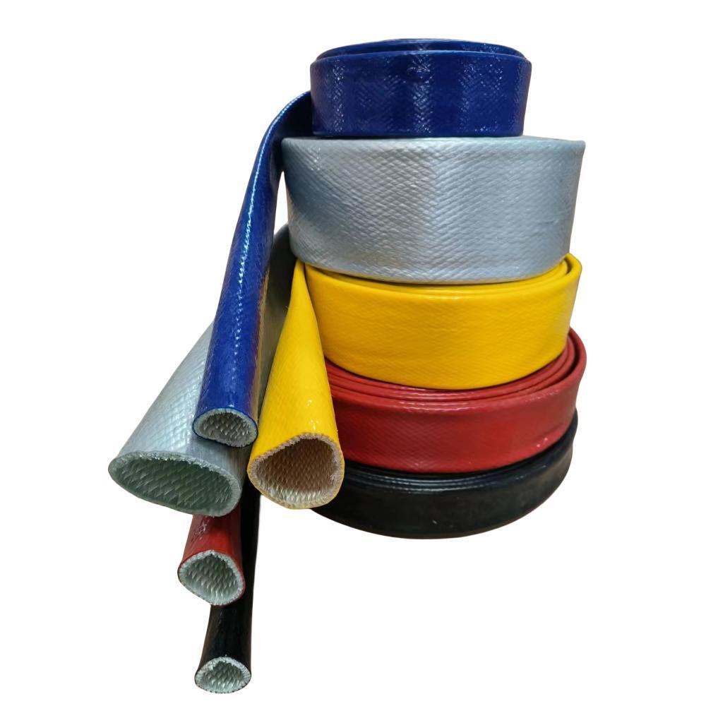 Silicone coated fire sleeve for hydraulic hose